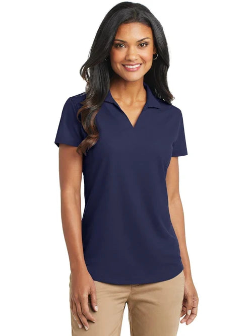 Port Authority Ladies Dry Zone Grid Polo with custom logo embroidery