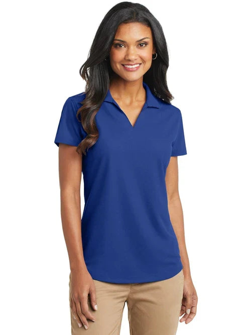 Port Authority Ladies Dry Zone Grid Polo with custom logo embroidery