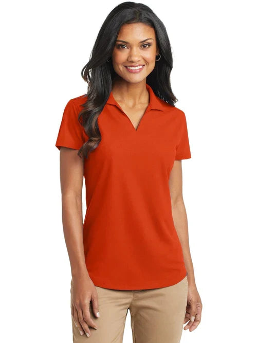 Port Authority Ladies Dry Zone Grid Polo with custom logo embroidery