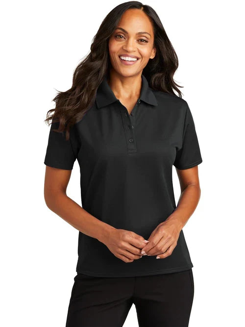 Port Authority Ladies Dry Zone Ottoman Polo with custom logo embroidery