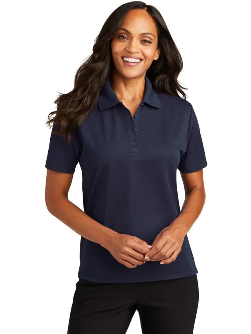 Port Authority Ladies Dry Zone Ottoman Polo with custom logo embroidery