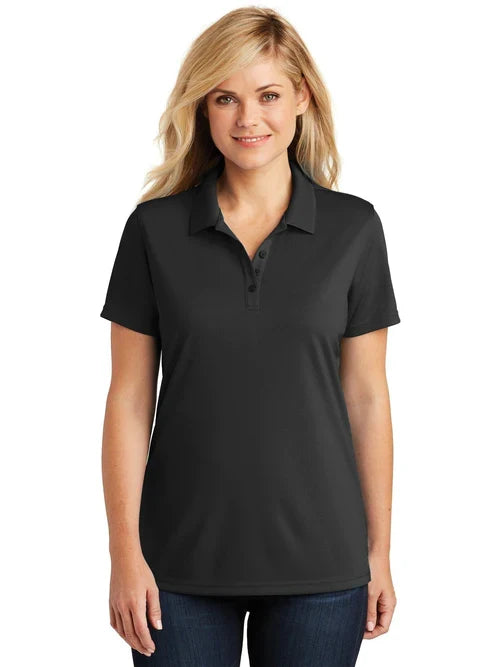 Port Authority Ladies Dry Zone UV Micro-Mesh Polo with custom logo embroidery