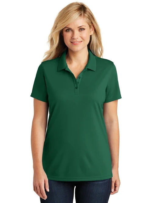 Port Authority Ladies Dry Zone UV Micro-Mesh Polo with custom logo embroidery