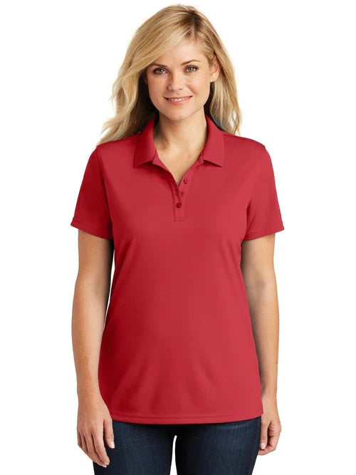 Port Authority Ladies Dry Zone UV Micro-Mesh Polo with custom logo embroidery