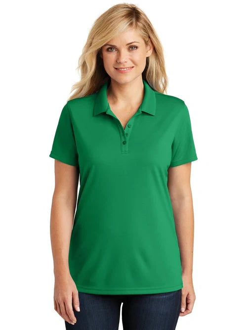Port Authority Ladies Dry Zone UV Micro-Mesh Polo with custom logo embroidery