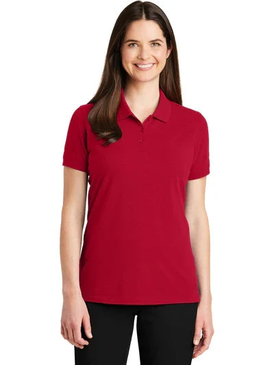 Port Authority Women's EZCotton Polo with custom logo embroidery