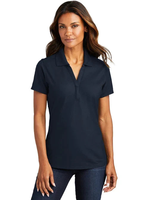 Port Authority Ladies EZPerformance Pique Polo with custom logo embroidery
