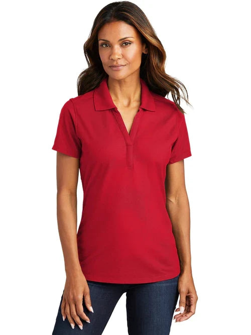 Port Authority Ladies EZPerformance Pique Polo with custom logo embroidery