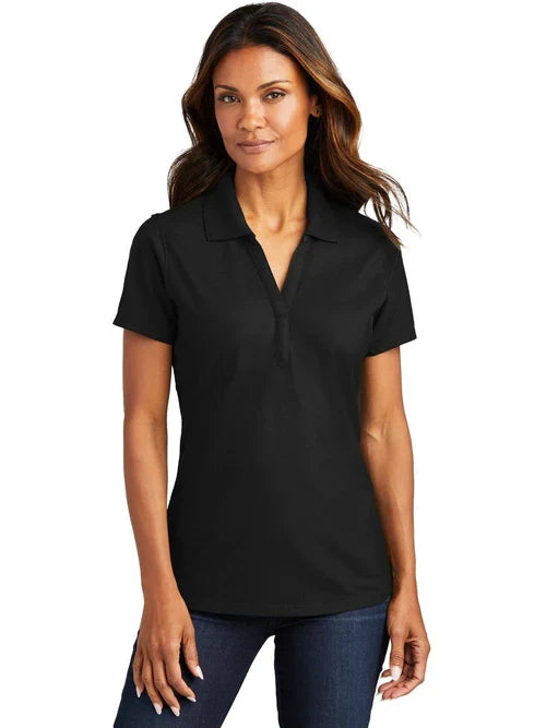 Port Authority Ladies EZPerformance Pique Polo with custom logo embroidery
