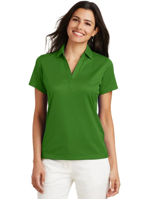 Port Authority Ladies Performance Fine Jacquard Polo with custom logo embroidery