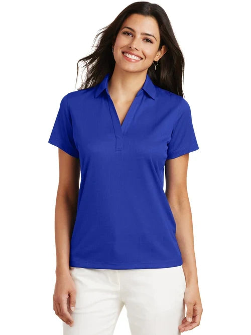 Port Authority Ladies Performance Fine Jacquard Polo with custom logo embroidery