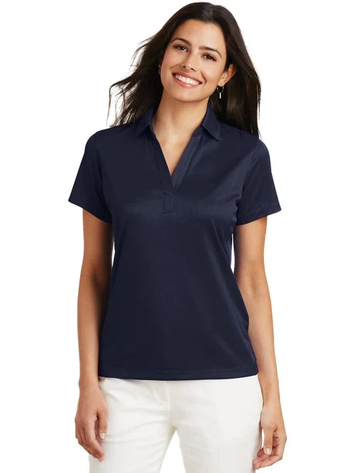 Port Authority Ladies Performance Fine Jacquard Polo with custom logo embroidery