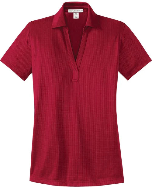 Port Authority Ladies Performance Fine Jacquard Polo with custom logo embroidery