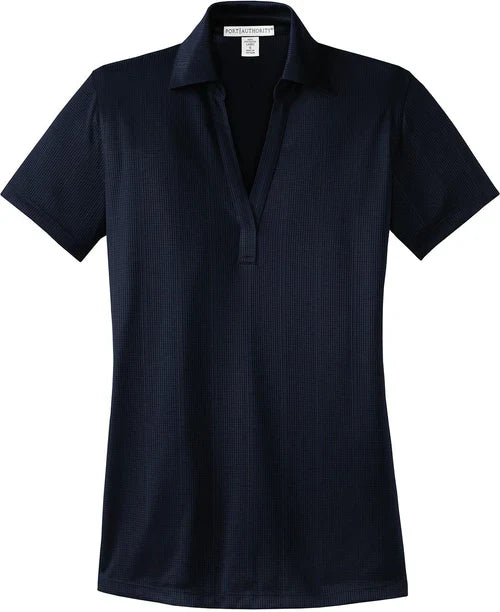 Port Authority Ladies Performance Fine Jacquard Polo with custom logo embroidery