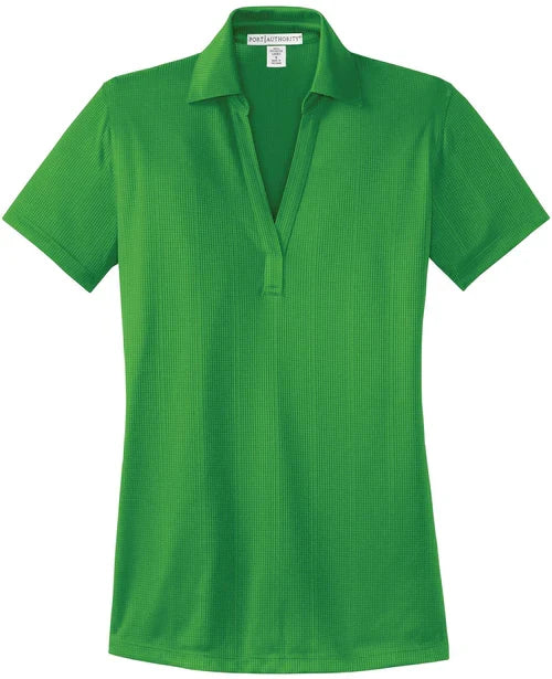 Port Authority Ladies Performance Fine Jacquard Polo with custom logo embroidery