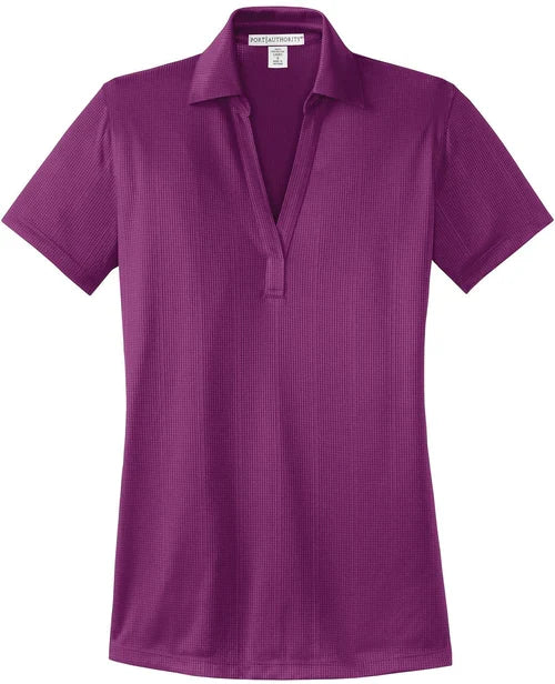 Port Authority Ladies Performance Fine Jacquard Polo with custom logo embroidery