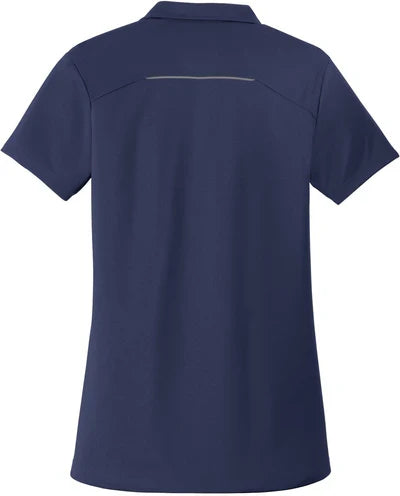Port Authority Women's Pinpoint Mesh Zip Polo with custom logo embroidery