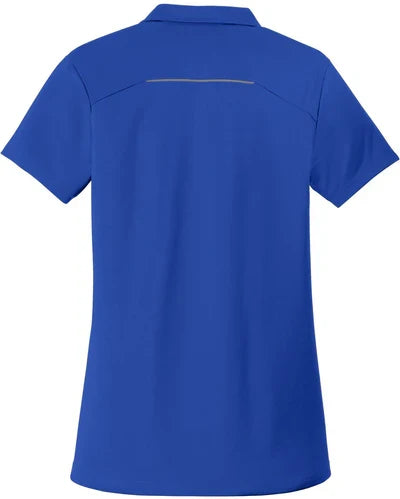 Port Authority Women's Pinpoint Mesh Zip Polo with custom logo embroidery