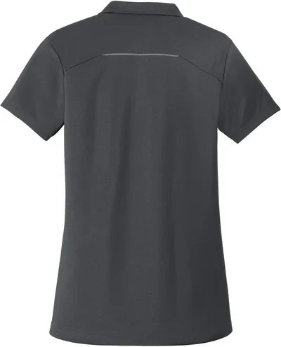 Port Authority Women's Pinpoint Mesh Zip Polo with custom logo embroidery