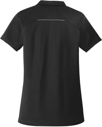 Port Authority Women's Pinpoint Mesh Zip Polo with custom logo embroidery