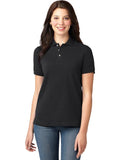 Port Authority Ladies Heavyweight Cotton Pique Polo with custom logo embroidery