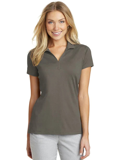 Port Authority Ladies Rapid Dry Mesh Polo with custom logo embroidery