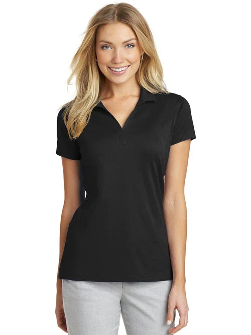Port Authority Ladies Rapid Dry Mesh Polo with custom logo embroidery