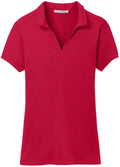 Port Authority Ladies Rapid Dry Mesh Polo with custom logo embroidery