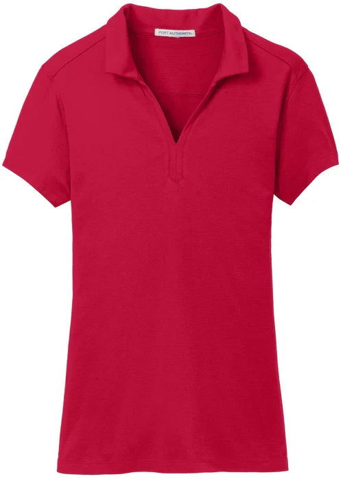 Port Authority Ladies Rapid Dry Mesh Polo with custom logo embroidery
