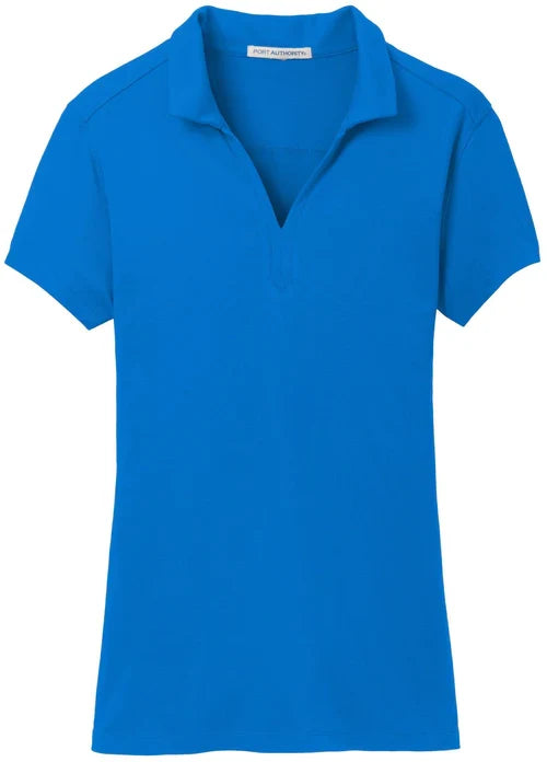 Port Authority Ladies Rapid Dry Mesh Polo with custom logo embroidery