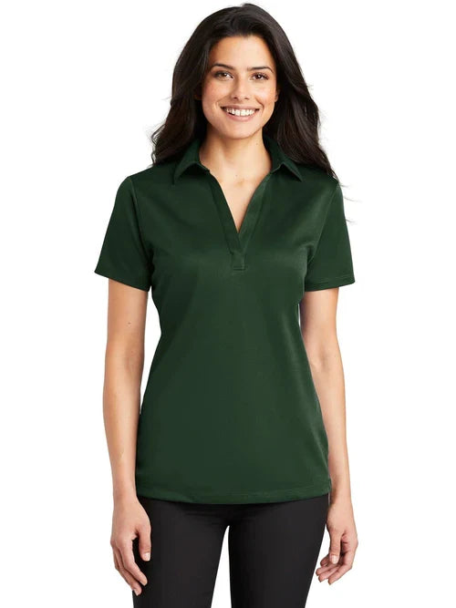 Port Authority Ladies Silk Touch Performance Polo with custom logo embroidery