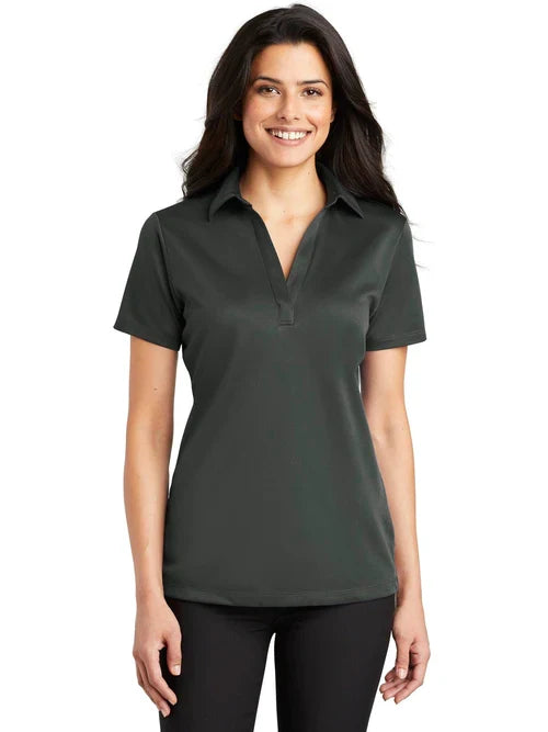 Port Authority Ladies Silk Touch Performance Polo with custom logo embroidery
