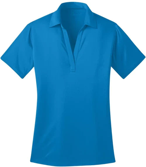 Port Authority Ladies Silk Touch Performance Polo with custom logo embroidery