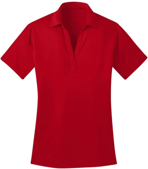Port Authority Ladies Silk Touch Performance Polo with custom logo embroidery