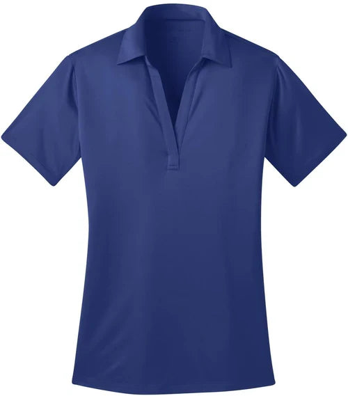 Port Authority Ladies Silk Touch Performance Polo with custom logo embroidery