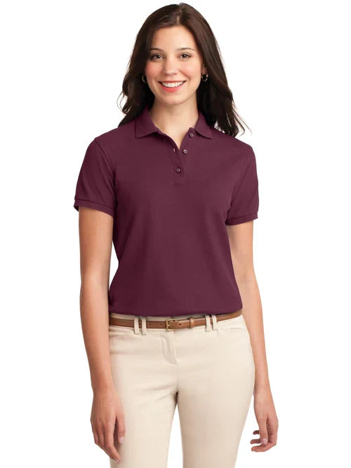 Port Authority Ladies Silk Touch Polo with custom logo embroidery