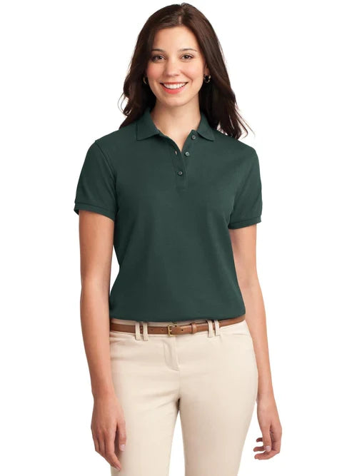 Port Authority Ladies Silk Touch Polo with custom logo embroidery