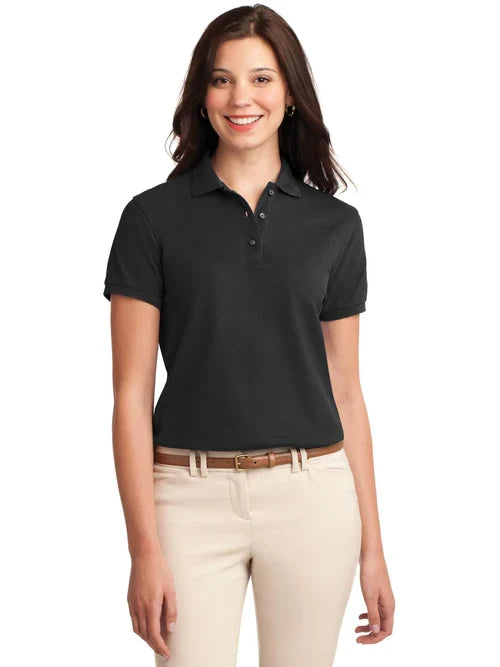 Port Authority Ladies Silk Touch Polo with custom logo embroidery