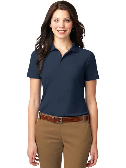 Port Authority Ladies Stain-Release Polo with custom logo embroidery