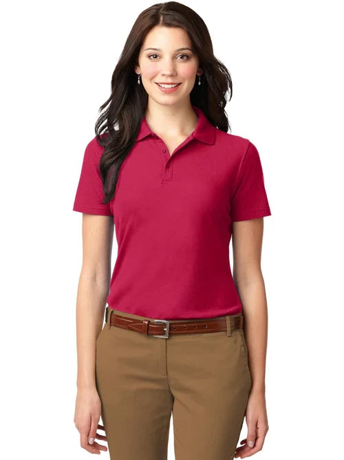 Port Authority Ladies Stain-Release Polo with custom logo embroidery
