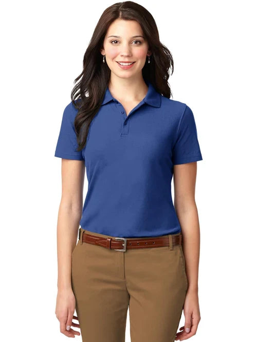 Port Authority Ladies Stain-Release Polo with custom logo embroidery