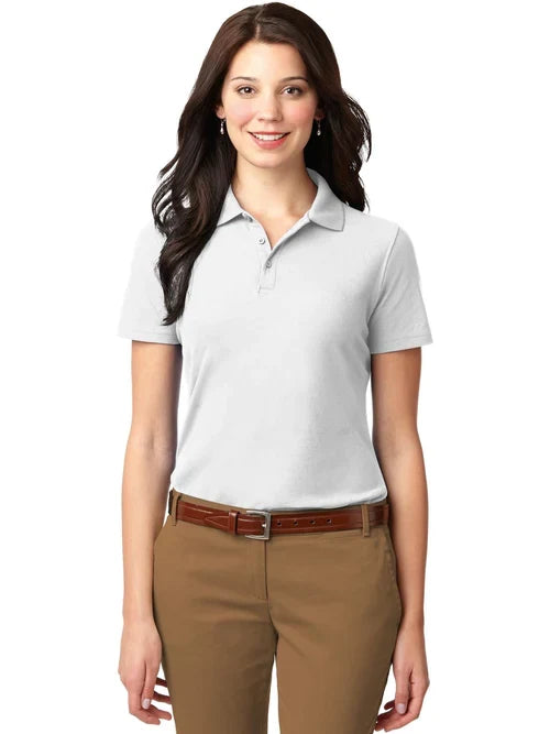 Port Authority Ladies Stain-Release Polo with custom logo embroidery