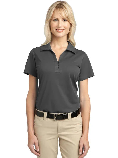 Port Authority Ladies Tech Pique Polo with custom logo embroidery