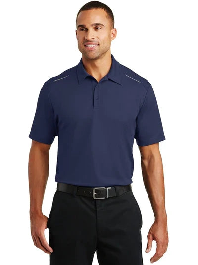 Port Authority Pinpoint Mesh Polo with custom logo embroidery