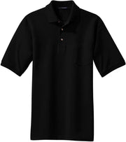 Port Authority Heavyweight Cotton Pique Polo with Pocket with custom logo embroidery