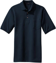 Port Authority Heavyweight Cotton Pique Polo with Pocket with custom logo embroidery