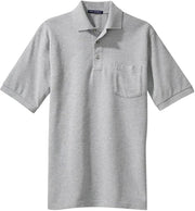 Port Authority Heavyweight Cotton Pique Polo with Pocket with custom logo embroidery