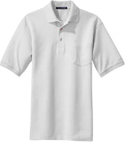 Port Authority Heavyweight Cotton Pique Polo with Pocket with custom logo embroidery