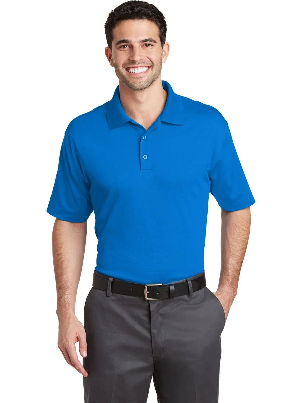 Port Authority Rapid Dry Mesh Polo with custom logo embroidery