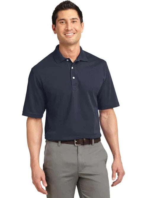 Port Authority Tall Rapid Dry Polo with custom logo embroidery